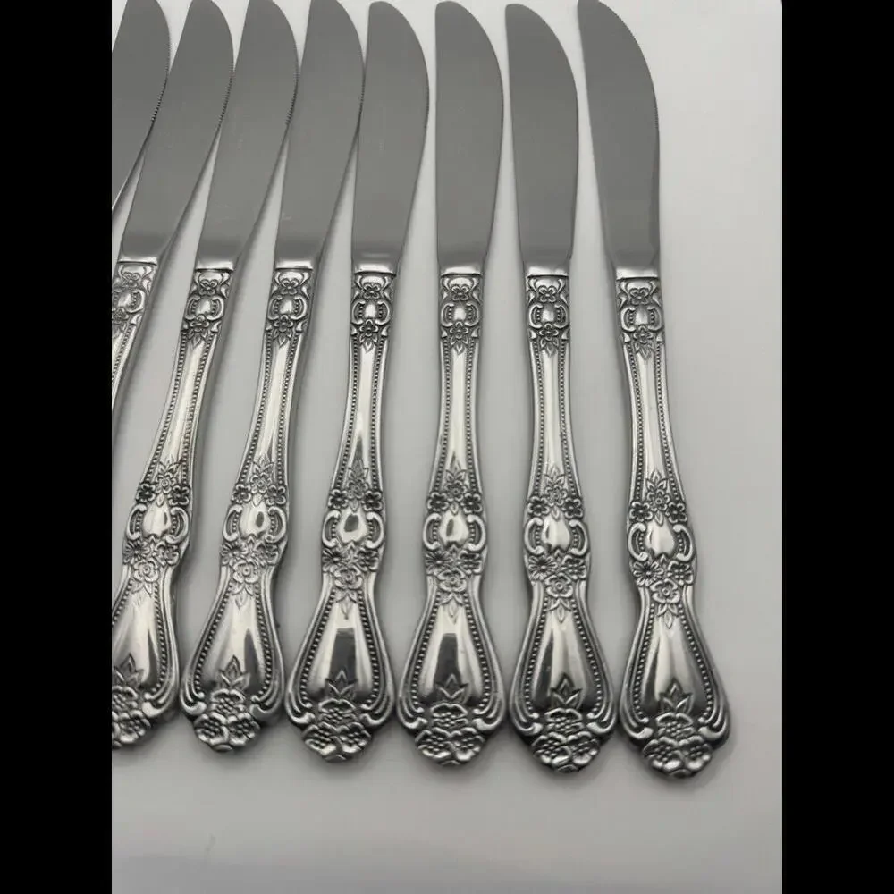 Rogers Co Stainless Korea Rose Stainless Flatware 19 Pcs